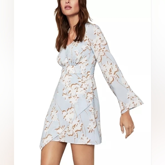 BCBGMAXAZRIAFloral Cocktail Faux Wrap Dress - Picture 1 of 3